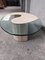 Vintage Italian Travertine and Glass Coffee Table, 1980s 3