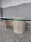 Vintage Italian Travertine and Glass Coffee Table, 1980s 20