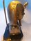 Lámpara de mesa Hollywood Regency Pharaoh de latón, Imagen 16