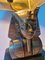 Lámpara de mesa Hollywood Regency Pharaoh de latón, Imagen 9