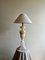 Classical Alabaster Urn Table Lamp with Carved Vine Leaf Details, Italy, 1910s 1