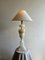Classical Alabaster Urn Table Lamp with Carved Vine Leaf Details, Italy, 1910s 2