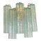 Italienische Wandlampe aus grünem Tronchi Murano Glas von Simoeng 1