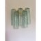 Italienische Wandlampe aus grünem Tronchi Murano Glas von Simoeng 6