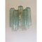 Italienische Wandlampe aus grünem Tronchi Murano Glas von Simoeng 5