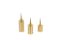 Gilded Brass Candleholders, Set of 3 1