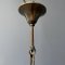 Angular Brass Lantern Hanging Lamp with Yellow Glass, 1930s 8