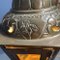 Lampe à Suspension Lanterne Angulaire en Laiton avec Verre Jaune, 1930s 15