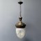 Hanging Lamp with Frosted Cut Glass, 1920s, Image 1