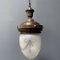 Hanging Lamp with Frosted Cut Glass, 1920s 2