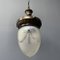 Hanging Lamp with Frosted Cut Glass, 1920s 3