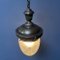 Lampe à Suspension avec Verre Taillé Givré, 1920s 10