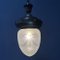 Hanging Lamp with Frosted Cut Glass, 1920s 9