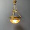 Large Brass Hanging Lamp with Cut Glass 13
