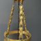 Large Brass Hanging Lamp with Cut Glass 21