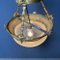 Grande Lampe à Suspension en Laiton avec Verre Taillé 15