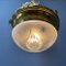 Large Brass Hanging Lamp with Cut Glass 16
