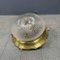 Large Brass Hanging Lamp with Cut Glass 24