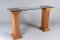 Rattan & Bamboo Pedestals with Glass Top from Vivai Del Sud, 1970s, Set of 2 1