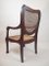 Jugendstil Sessel aus Eiche & Geflecht, 1900er 5