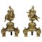 Louis XIV Andirons Decorated with Seated Muses, 1900s, Set of 2 1