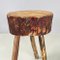 Italian Rustic Table Stools with Different Heights in Wood, Set of 2 12