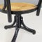 French Black Wood and Vienna Straw Swivel Chair, 1900s, Image 8
