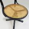 French Black Wood and Vienna Straw Swivel Chair, 1900s, Image 7