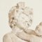 Estatua de jardín de mujer con niño de piedra fundida desgastada, años 40, Imagen 5