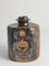 Jarrón botella cuadrado de cerámica con motivos naif en esmaltado marrón, Imagen 13