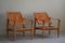 Safari Chairs in Ash & Leather from Rud. Rasmussen attributed to Kaare Klint, 1960s, Set of 2 15