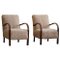 Art Deco Danish Curved Lounge Chairs from Fritiz Hansen, 1940s, Set of 2 1