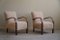 Art Deco Danish Curved Lounge Chairs from Fritiz Hansen, 1940s, Set of 2 3
