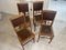 Art Nouveau Dining Chairs in Oak, Set of 4, Image 5