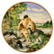 Ceramic Plate with Mythological Scene by Ernesto Conti, Late 19th Century 1