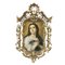 Cornucopia religiosa vintage de bronce dorado con Madona Virgen Inmaculada Conception, Imagen 1