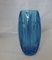 Vintage Bohemian Blue Glass Lens Bullet Vase by Rudolph Schrotter, 1950s 5