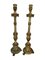18th Century Italian Painted and Gilt Wooden Candlesticks, 1760s, Set of 2 1