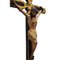 Antiker Kapellentisch Kruzifix mit Darstellung von Golgatha Jesu, 19. Jh. 3