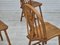 Sedie da pranzo in legno di quercia, Scandinavia, anni '60, set di 4, Immagine 22