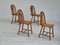 Scandinavian Dining Chairs in Oak Wood, 1960s, Set of 4 1