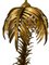 Lampada da terra Hollywood Regency in metallo dorato a forma di palma, metà e fine XX secolo, Immagine 2