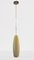 Lámpara colgante italiana moderna de tubo de cristal de Murano ocre, 1990, Imagen 1
