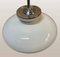 Opaline Glass Pendant Lamp for Kitchen Counter Upcycled from Vintage Glass Shade, 1960, Image 4
