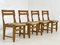 Oak and Fabric Raphael Dining Chairs attributed to Guillerme and Chambron for Votre Maison, 1960s, Set of 4 1