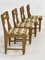 Oak and Fabric Raphael Dining Chairs attributed to Guillerme and Chambron for Votre Maison, 1960s, Set of 4 3