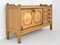 Oak, Bronze and Leather Sideboard attributed to Guillerme and Chambron for Votre Maison, 1950s 3