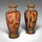Edwardian English Ceramic Flower Vases, 1910, Set of 2 1