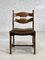 Dining Chairs in Wood and Fabric by Guillerme Et Chambron, 1950s, Set of 6 8