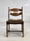 Dining Chairs in Wood and Fabric by Guillerme Et Chambron, 1950s, Set of 6 3